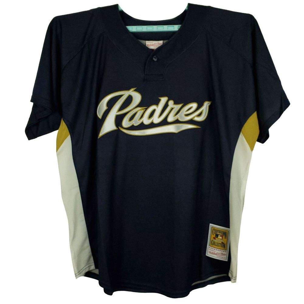 San Diego Padres Mitchell & Ness MLB 2XL XXL‎ Authentic Jersey Navy NWT
